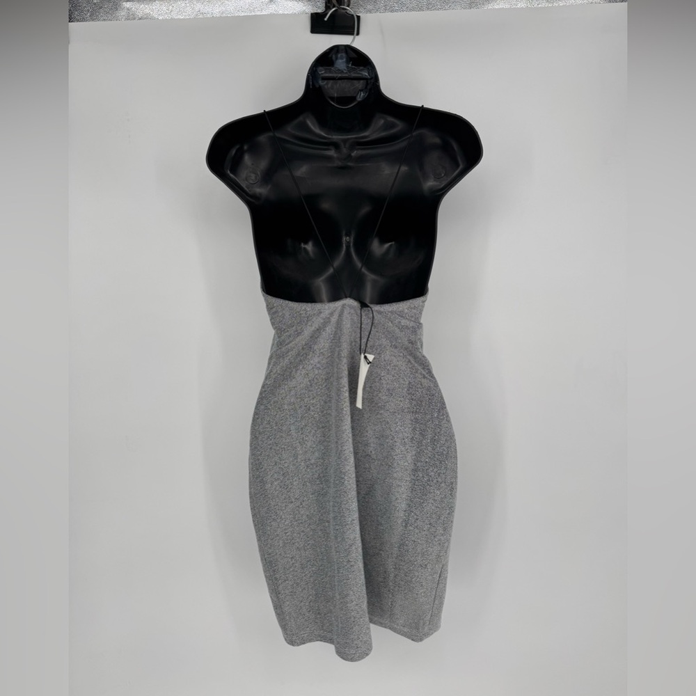 H&M Divided silver gray glitter V-cut thin strap bodycon mini dress size M‎ NWT - Picture 2 of 10